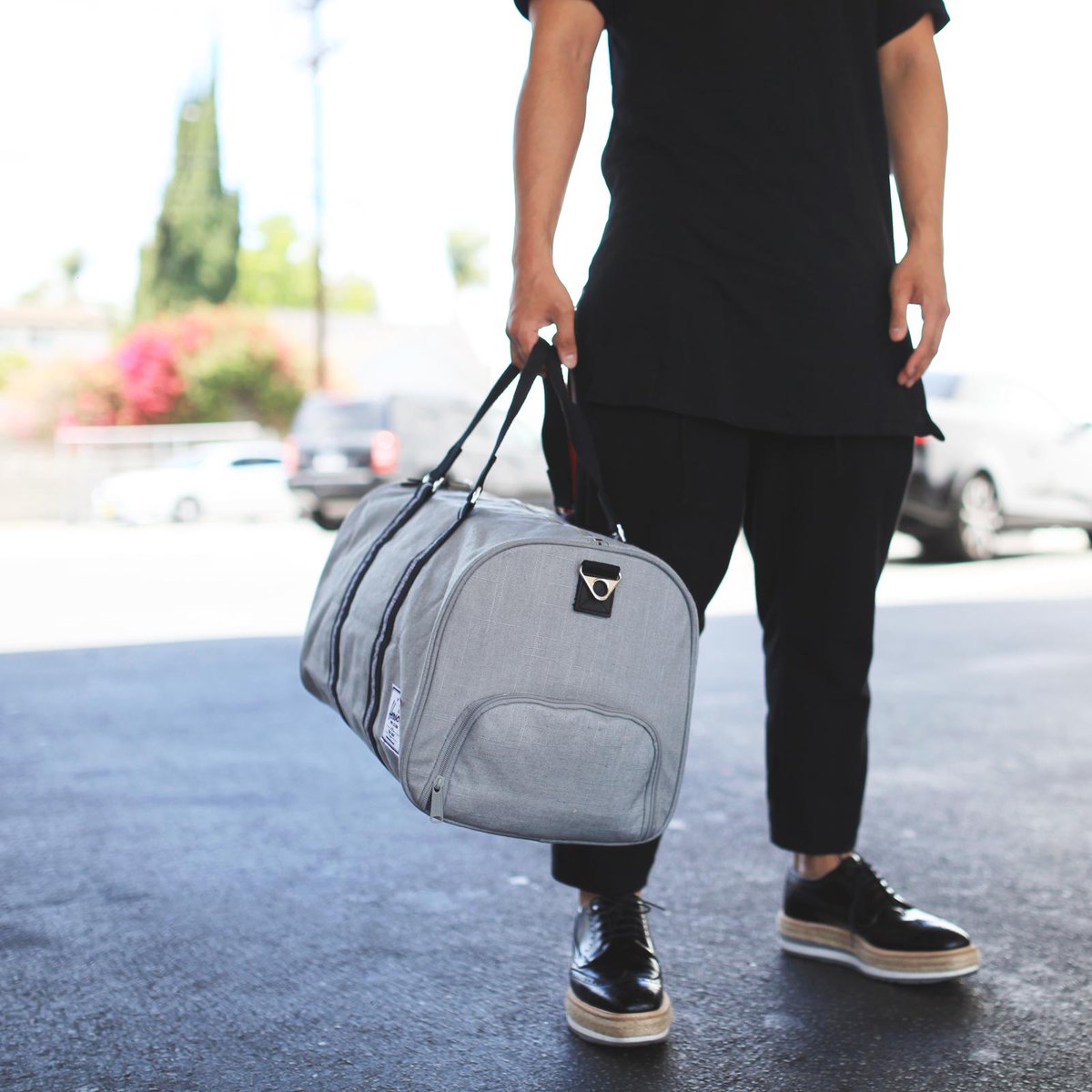 Herschelsupply's tweet photo. #Streetstyle with the Novel Duffle and @kicksLA. #HempCollection http://t.co/uoe4UskxEH http://t.co/AN2qnfhZoY