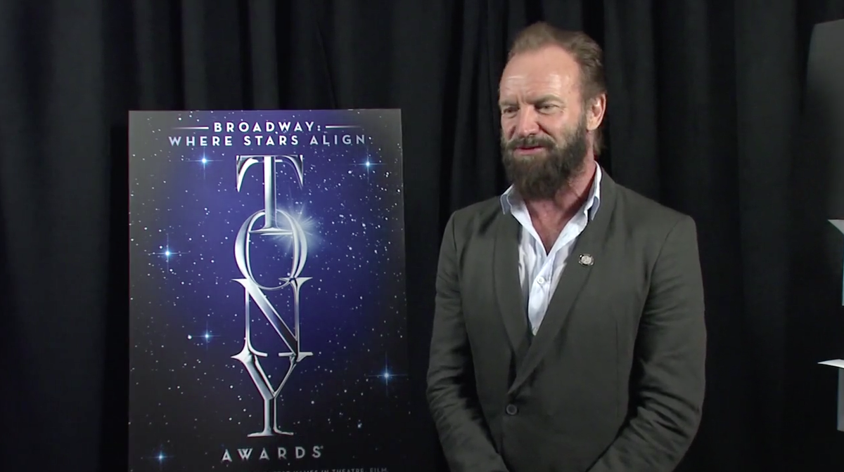 BroadwayTeeVee's tweet photo. #Video | Meet @OfficialSting, @TheTonyAwards Nominee, Best Score for @LastShipMusical | Watch: http://t.co/eqhAnyPDCl http://t.co/orJZZfX7pF