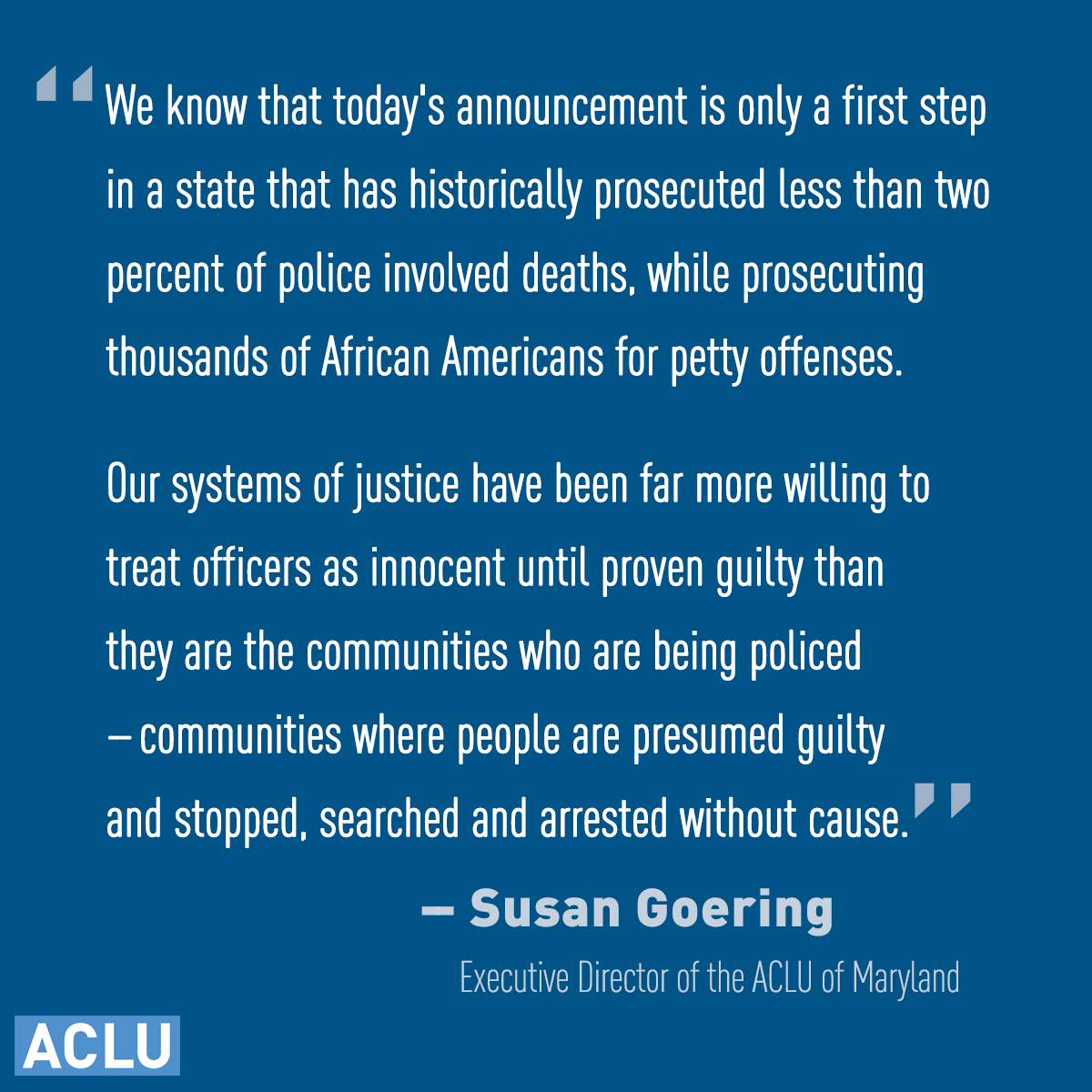 Ruling of #FreddieGray's death as a homicide not a victory, but a  step towards accountability <a href="/ACLU_MD/">ACLU of Maryland</a>