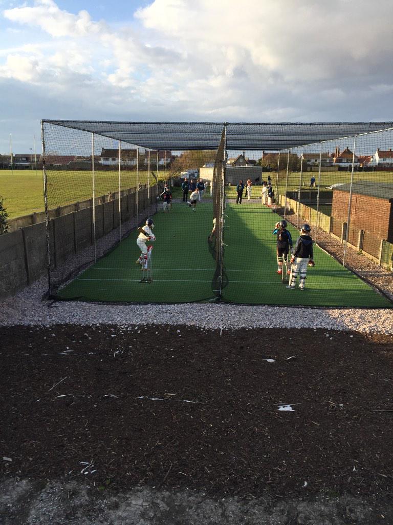 fleetwoodcc's tweet photo. Great to see our juniors enjoying there new net facilities this evening #codlings http://t.co/71cc8TGj4m