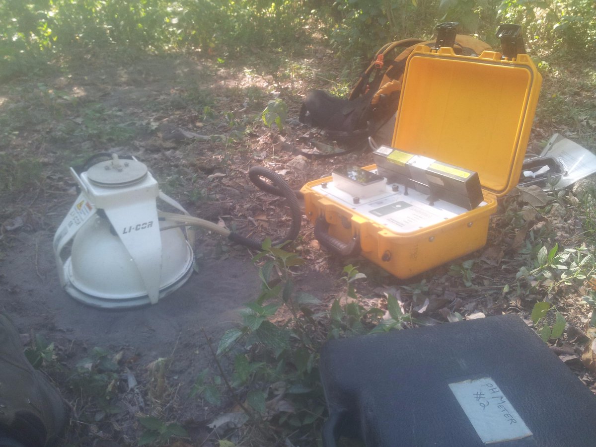 LordInMexico's tweet photo. Spent yesterday hiking in the jungle below the volcano, collecting spring samples &amp; data, &amp; taking CO2 measurements! http://t.co/v7Eu0nilz0