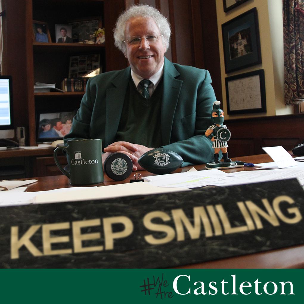 CastletonEdu's tweet photo. President Wolk has been inspiring students to #ReachHigher his whole career - counselor, principal, superintendent. http://t.co/P9dSKT5MvW