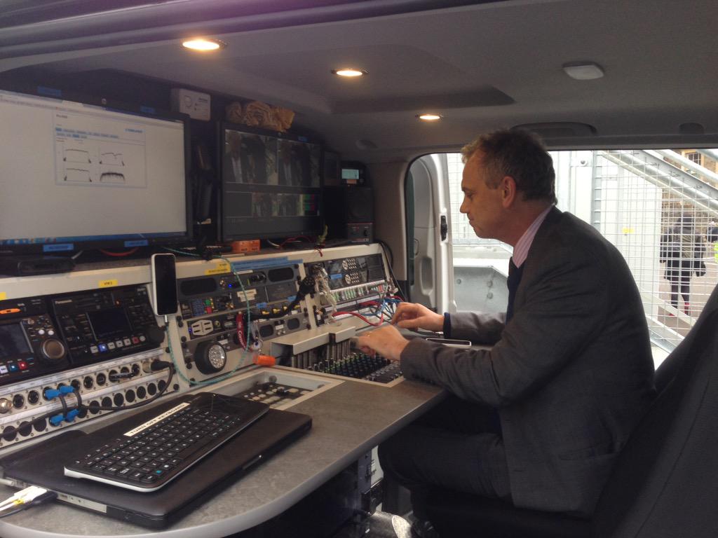 JonLeach's tweet photo. Have a new trainee truck operator today @GuyPhillipsITV doing quite well. http://t.co/HcMjPznq6U
