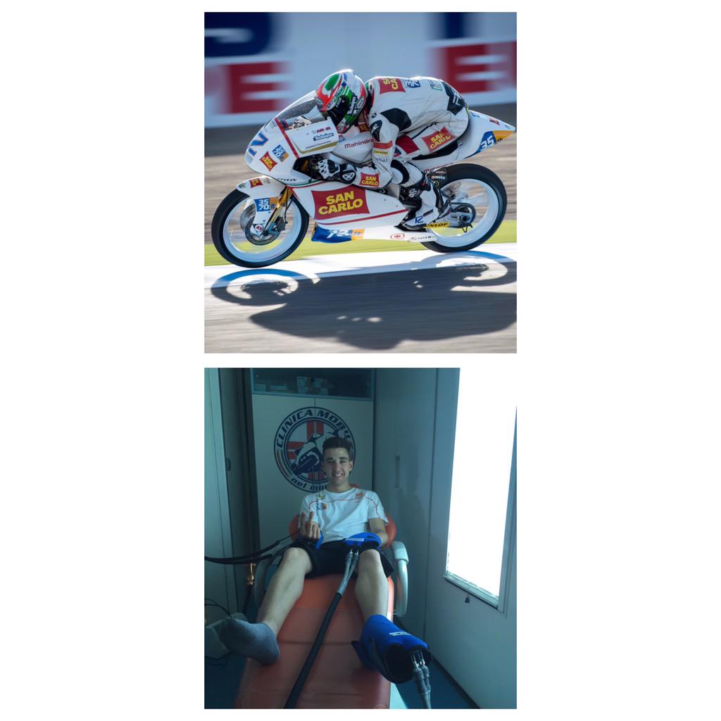 FerrariMatteo11's tweet photo. Never give up. #SpanishGP #technipes #aken #grouppack #sancarlo #moto3 @motogp http://t.co/2O9uaYIfVa
