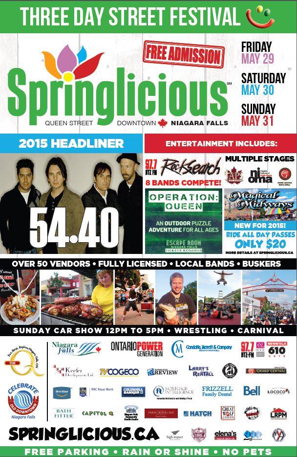 <a href="/SpringliciousNF/">Springlicious</a> 2015 is only 28 days away. The event is jam packed with Food, Fun &amp; Music. #downtownniagara
