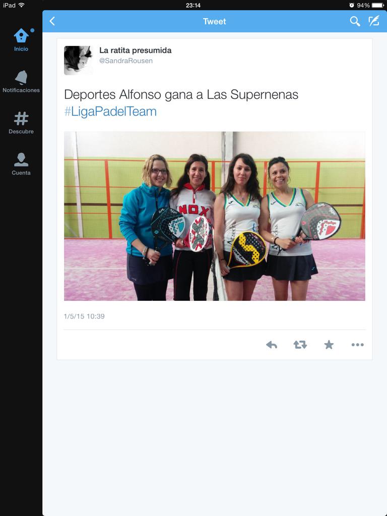 JuanmaGL13's tweet photo. @PadelAvila @deportesalfonso ganan a Las Supernenas Team @montsitahs http://t.co/8TVHkNNoRJ
