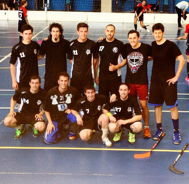Enjoying #floorball in Spain. It would be hard to play in the goal in such heat. Thanks to team Black Eagles! #solcup