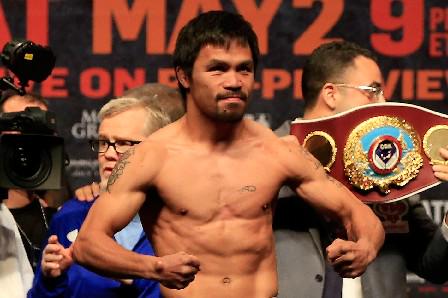 prensa_libre's tweet photo. AVANCE @tododeportes_pl | Mayweather y Pacquiao acuden al pesaje previo a la pelea del siglo. http://t.co/XOXv0RKpkF http://t.co/iVGyojTeKs