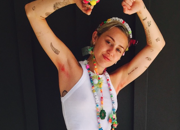 marieclaire's tweet photo. Miley Cyrus Dyed All of Her Body Hair—Like, Everywhere: http://t.co/T07vFei7bG http://t.co/28iF0j2pKb