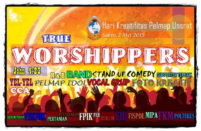 Pelmap_Sulut's tweet photo. Hari Kreatifitas @Pelmap_Unsrat "True Worshippers" - Gereja Kampus Unsrat http://t.co/h5wvwXu0Za