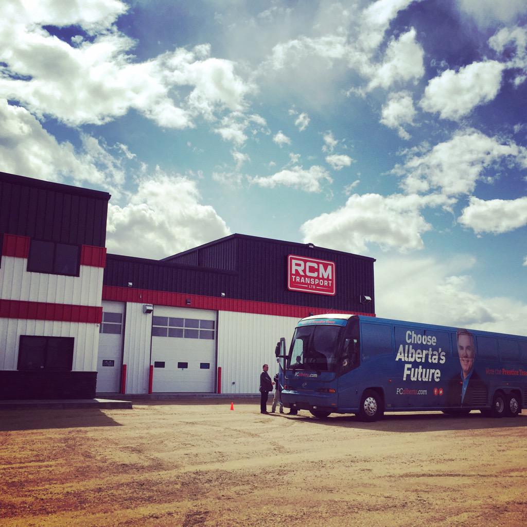 RCMTransport's tweet photo. A new era for @rcmtransport meets a new era for Alberta! #abvote @JimPrentice http://t.co/D7Ki4lFpzF