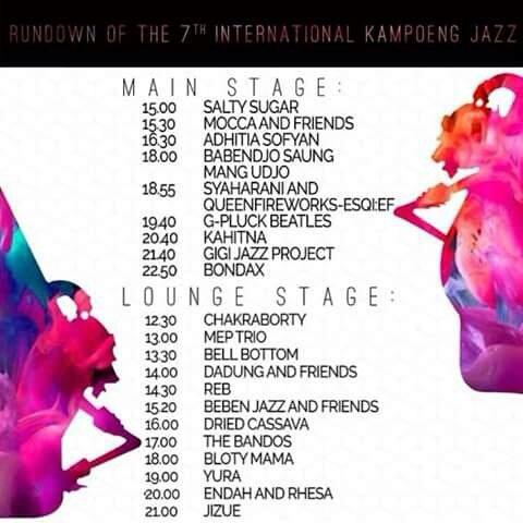 Hari ini kami akan bermain di Kampoeng Jazz Lounge Stage jam 13.00 dan kali ini dibantu <a href="/iyeeaffi/">Afirniar Mutsrin</a> pada drum. Mari..