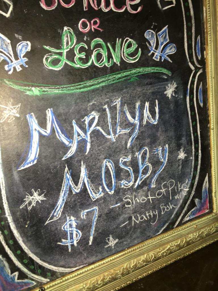 Tonight's special at the Mobtown Ballroom.