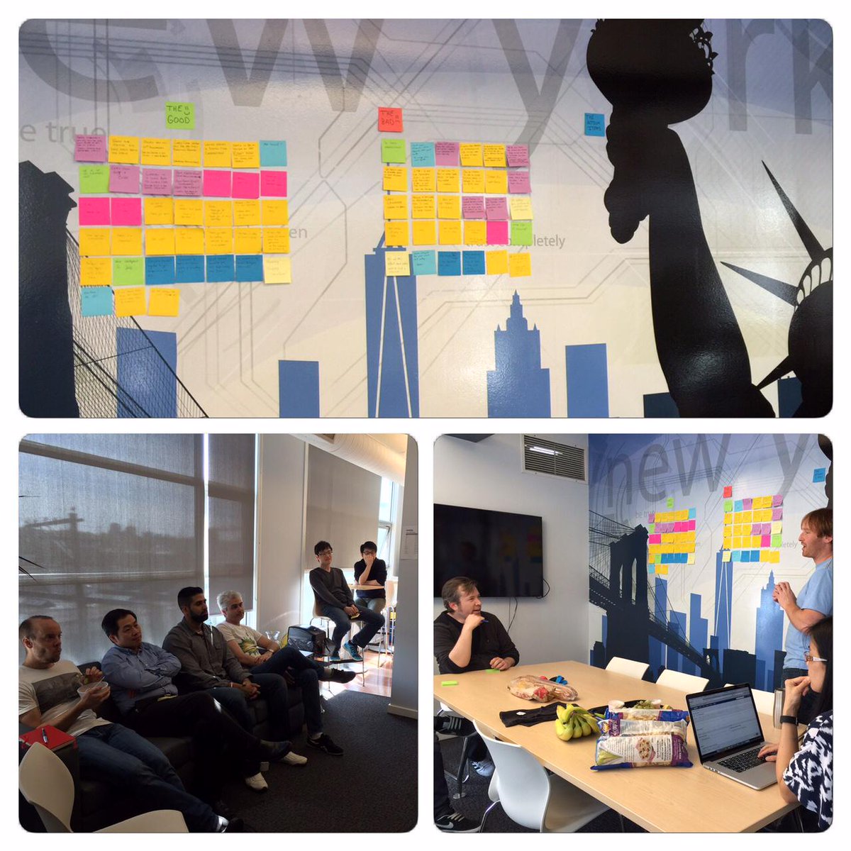 NavarikCorp's tweet photo. The #Navarik Dev team finishing the week hard in #NewYork #developers #solvingproblems #oil #wallart #colorful http://t.co/QEJ1L0q35b