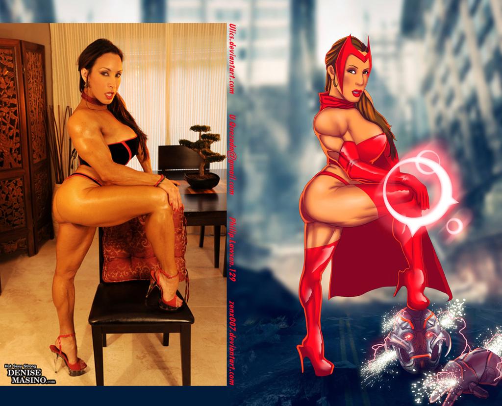 Happy AVENGERS Birthday to REAL LIFE superhero drawn as Scarlet Witch by :D 