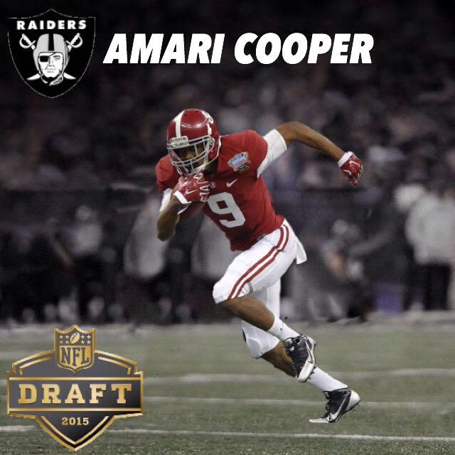 nftdesigns's tweet photo. Amari Cooper is heading to Oakland 
#OaklandRaiders #AmariCooper #NFLDraft #NFL #Oakland #Alabama #RaidersDraft http://t.co/KgShAOHm5D