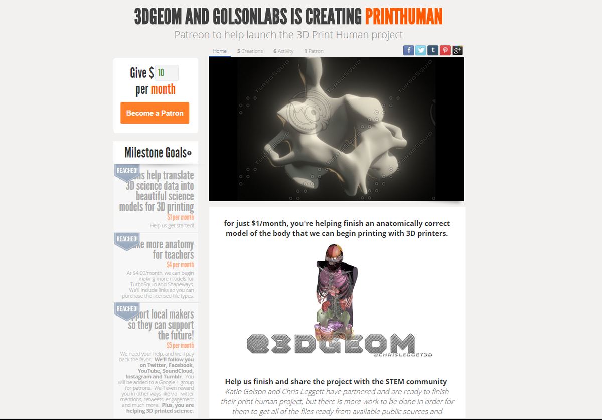 kickstartbuzz's tweet photo. #3DPH #STEM http://t.co/IuAEPhShZE #lean but hit 3 micro-fund goals #FTW! #weekendblastoff @katie_3d_bio+more soon! http://t.co/uv2h7rHrDI