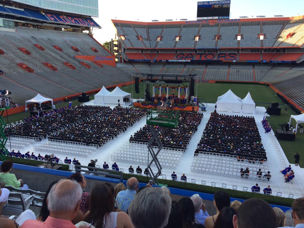 mattsheehan's tweet photo. First time in my four years at @UFJSchool that I'm sitting in The Swamp. Only for my buddy @journo2go #UFGrad http://t.co/8J5cKRuha4