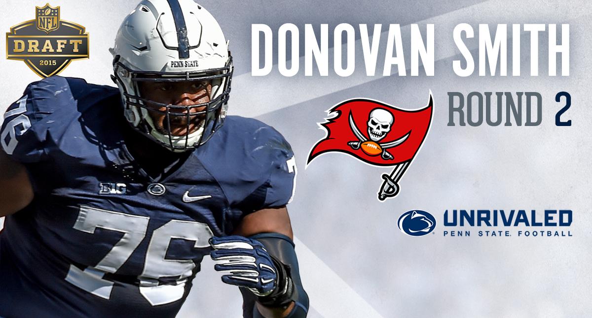 PennStateFball's tweet photo. Second pick in the second round of the #2015NFLDaft! Congratulations, @DSmith_76! #WeAre #PSUnrivaled http://t.co/k6uA1MnzOz