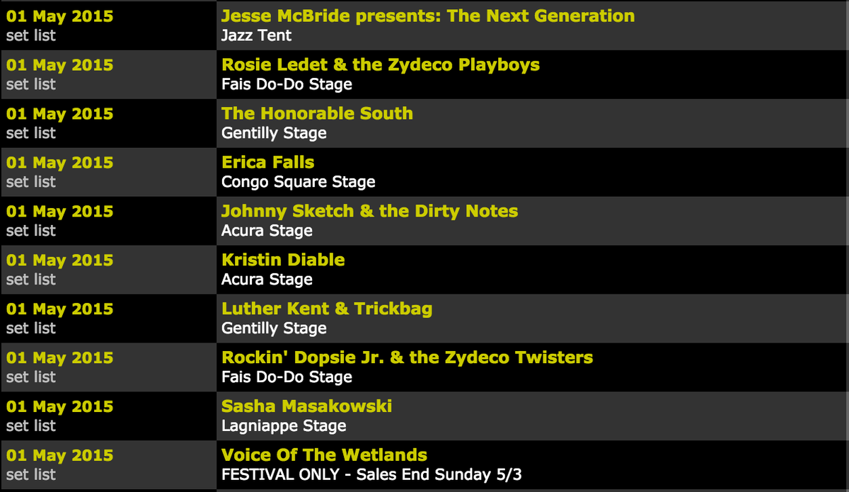 NOJazzFestLive's tweet photo. Finishing 2nd Fri #jazzfest strong with Voice of the Wetlands. We'll have that recording available during Fest only! http://t.co/q1XaN2fRFO