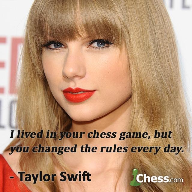 chesscom's tweet photo. Taylor Swift on our favorite game: http://t.co/GLFCy8VRXG