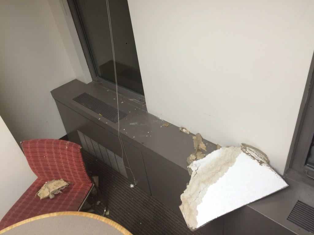 ky_madden's tweet photo. @gelmanlibrary @rdelaloy I took photos of the tile &amp; reported it to the front desk. I want to be sure it gets fixed. http://t.co/WfyRGZKZPz