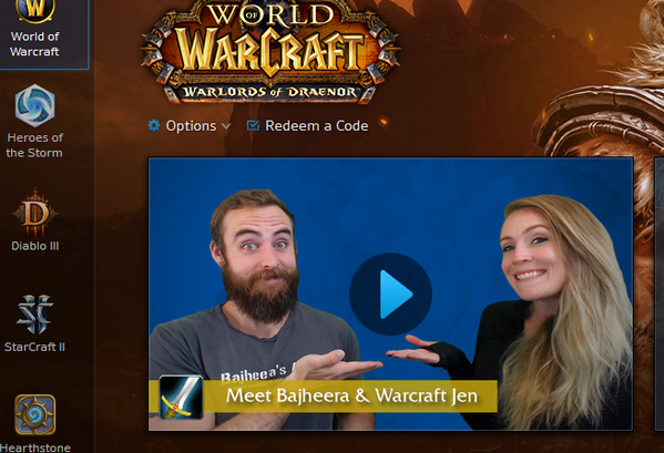 BajheeraWoW's tweet photo. You guys might want to check your @Warcraft Launcher :D Super grateful &amp; excited for the opportunity to say hello :) http://t.co/052ZHT9O6U