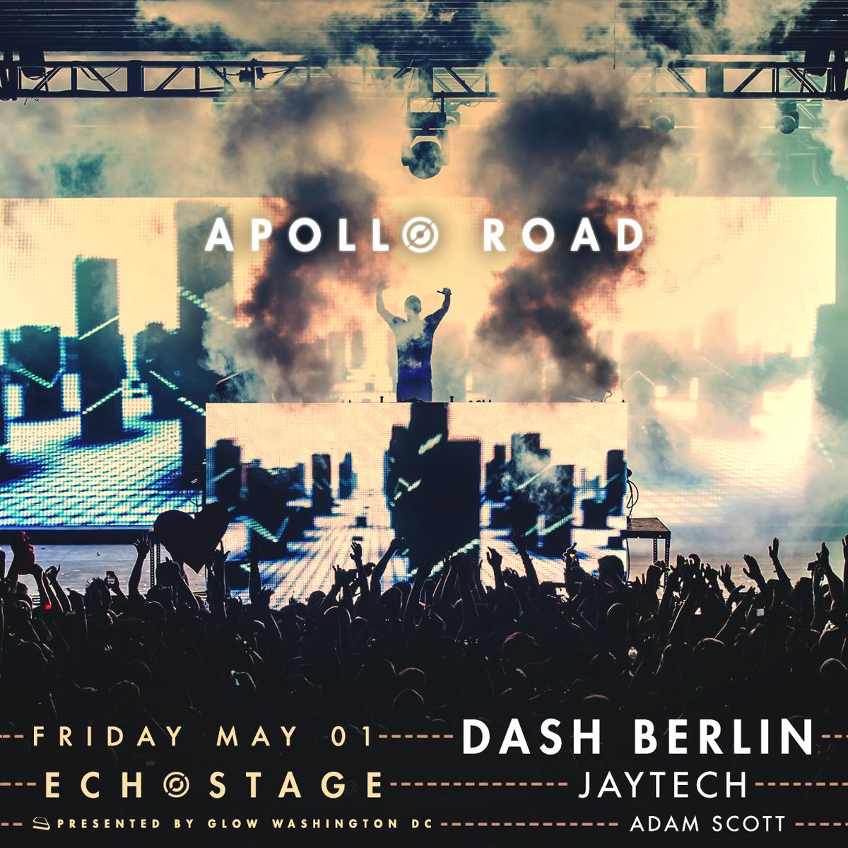ClubGlow's tweet photo. #Dashers! We're taking a journey down #ApolloRoad w/ @DashBerlin @jaytechmusic! Doors 9pm. Tix avail at the door! http://t.co/qbLk4f7Ol8