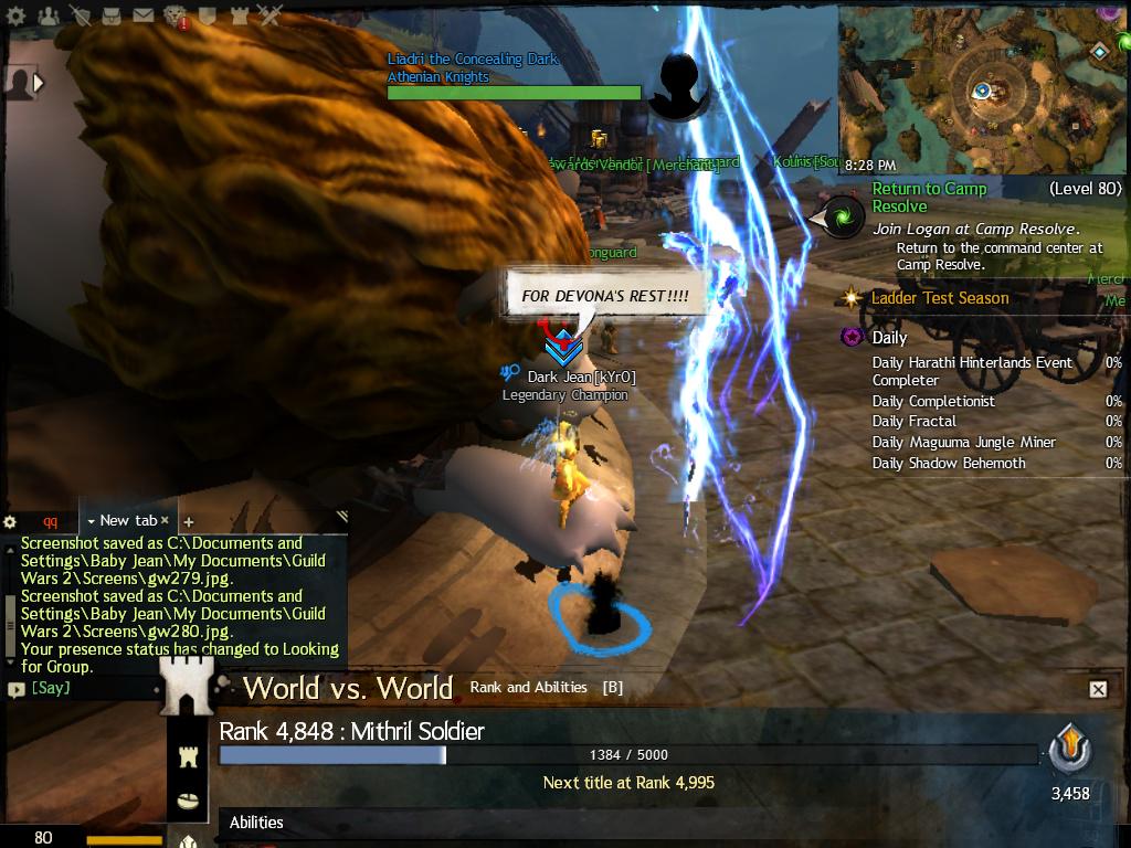zZDarkJeanZz's tweet photo. ~Updated Devona's Rest Mithril Soldier WvW rank 4848 http://t.co/iC4b0ggViU