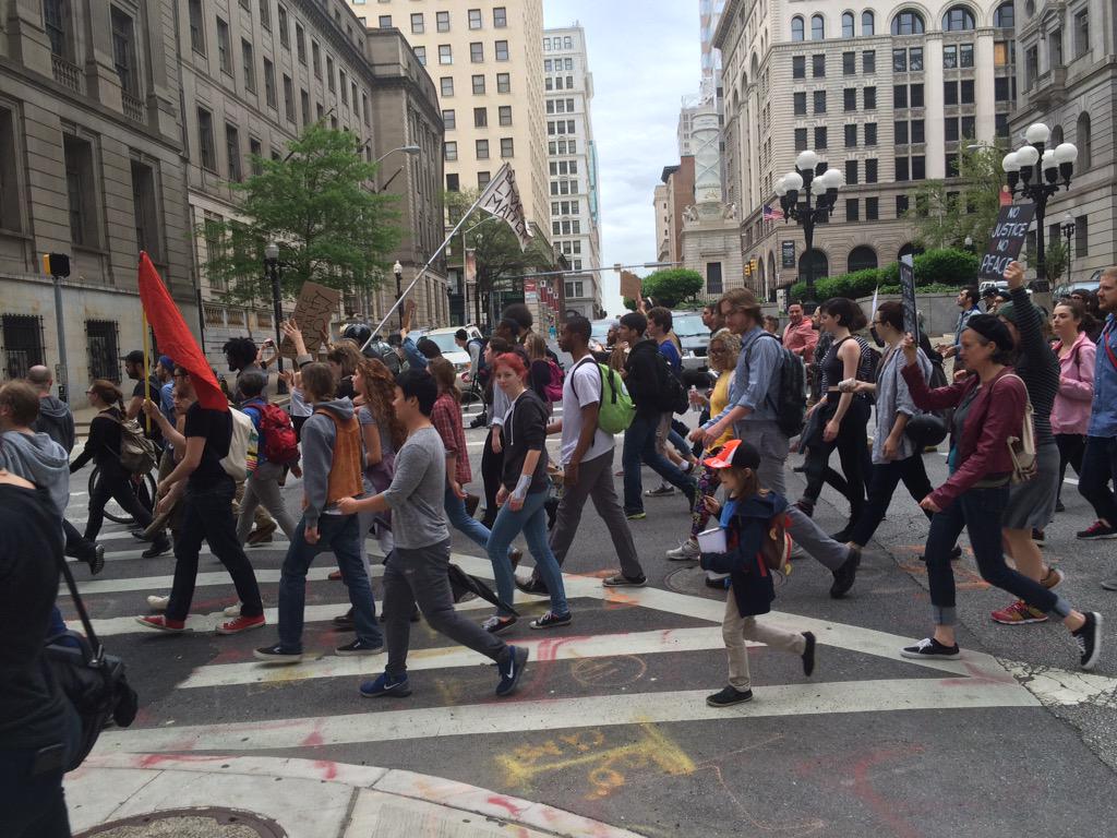 spaceodyssey410's tweet photo. #FreddieGrayprotest http://t.co/8d12nzj9XW