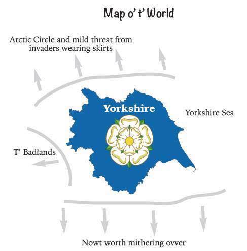 AlbarosaUK's tweet photo. The world according to people from Yorkshire #Yorkshire http://t.co/05AdEvbb0l