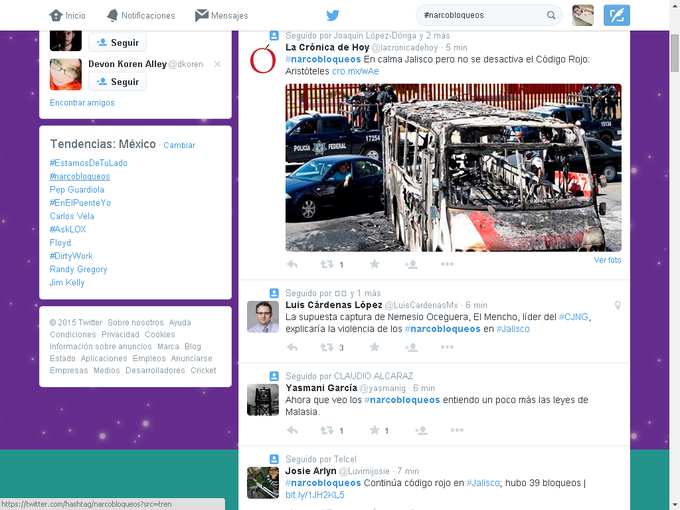 #narcobloqueos nose porque no sale pero esto esta asi ahora!! http://t.co/wUlipeXFX4<a href="/tag/narcobloqueos"class="tags">#narcobloqueos</a>