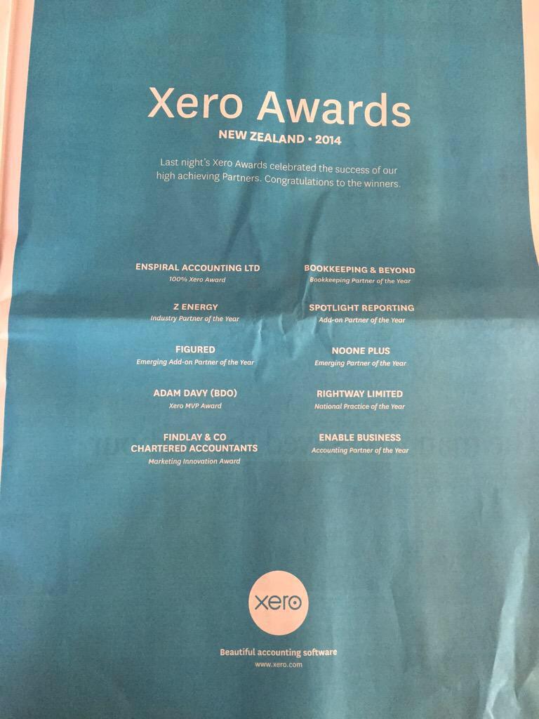 Congrats to all the winners at our Xero Partner Awards in Auckland last night! #xerocon In <a href="/nzherald/">nzherald</a> today. ^OG