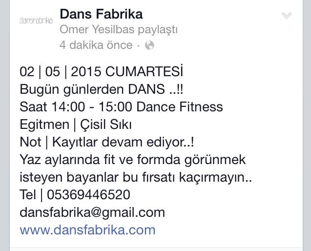 dansfabrika's tweet photo. Saat 14:00'de #DANCEFITNESS
Egitmen | @CiSiLS
Yaz aylarına #formda ve #fit girmek isteyenler bu fırsatı kaçırmayın! http://t.co/qms1ynVOk0