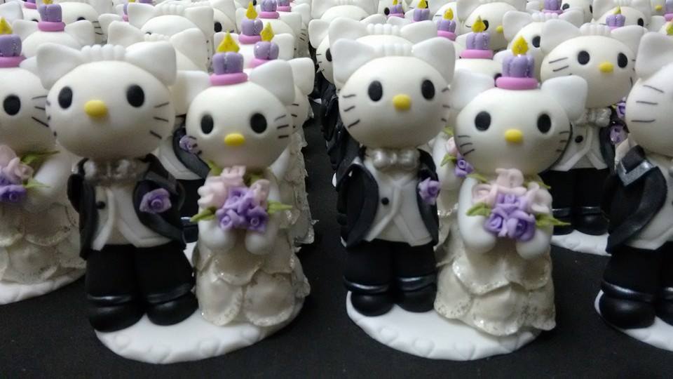 Saricol's tweet photo. Recuerdos para matrimonio Kitty Kitty #CeramicaEnFrio #Manualidades #Chiclayo http://t.co/J9D7mFwoad