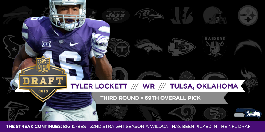 kstatesports's tweet photo. #KStateFB WR @TDLockett12 taken in the third round of the @nfl Draft by the @Seahawks! Congrats Tyler! http://t.co/aCkkCXc26T