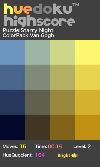 davescruton's tweet photo. New #huedoku highscore
Starry Night/Van Gogh
Level:2 Score:164 http://t.co/bB6j2ZgLNu http://t.co/bVrc5p2tD5