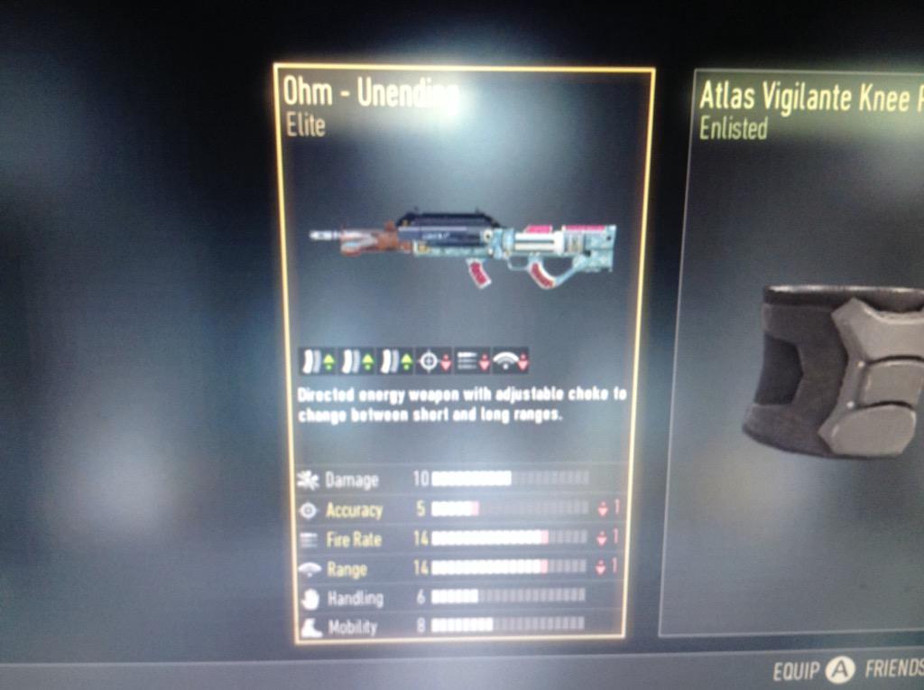 TotallySimo's tweet photo. OMG I JUST GOT AN ELITE OHM WTF I DIDNT EVEN KNOW THIS EXISTED?! #AdvancedWarfare #EliteWeapons http://t.co/Lfl84RpZzb