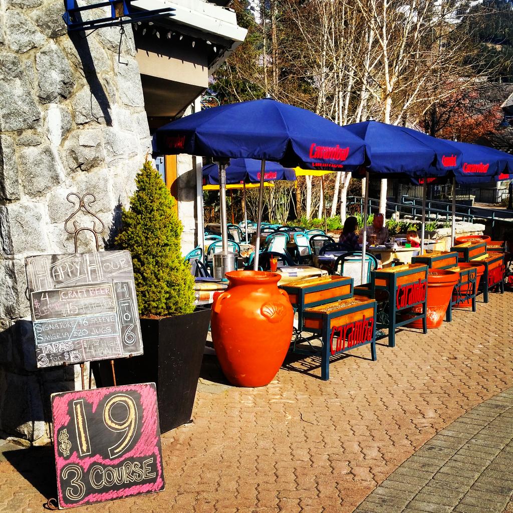 CarambaWhistler's tweet photo. One of the sunniest #patios  in #whistler  up &amp; running! #AyCaramba #patiolife #patioseason #builitandtheywillcome http://t.co/Zsb7oZzD1o
