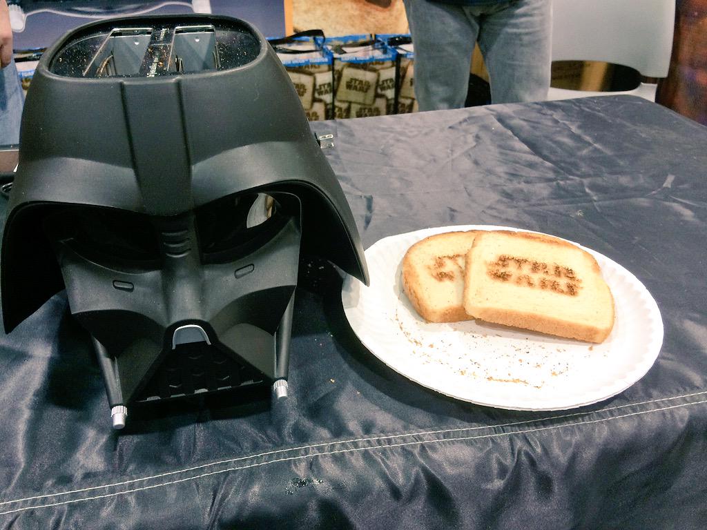 waywardnerd's tweet photo. The best way to start every morning is with Star Wars toast. @SW_Celebration #SWCA #StarWarsCelebration #SWCVII http://t.co/oF3wGymORv