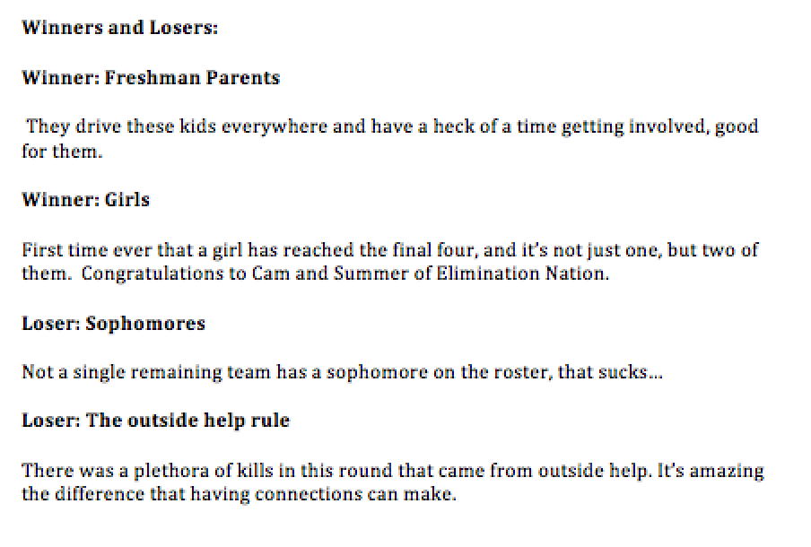 April_Madnesss's tweet photo. Elite Eight Winners and Losers http://t.co/rbfmDTGWnF