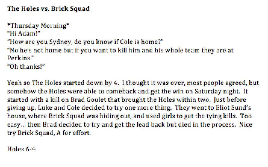 April_Madnesss's tweet photo. Recap: The Holes vs. Brick Squad http://t.co/YHNQAYngH2
