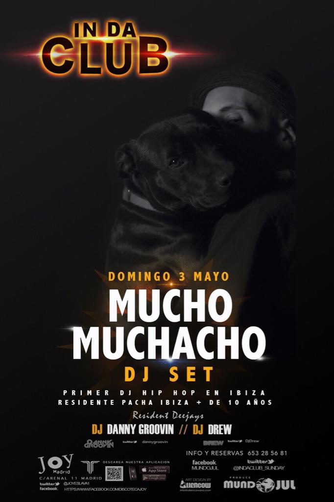 Increíble como ha estado hoy <a href="/INDACLUB_SUNDAY/">IN DA CLUB</a>  .... Cada semana mejor 🔝🔝🔝 y el día 3 tenemos al señor <a href="/MuchoMu_/">Mucho Muchacho </a>
