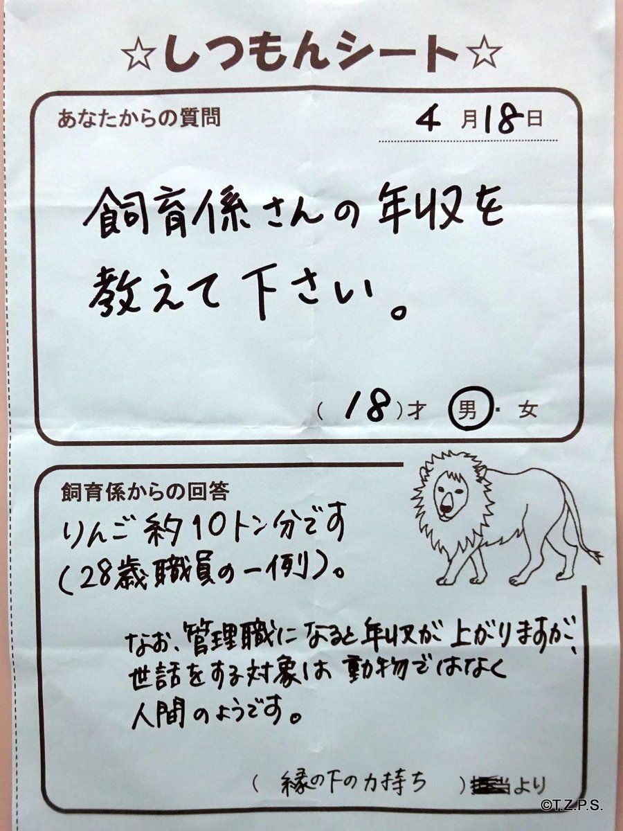18歳少年に動物園の飼育員が年収を問われる 東京 多摩動物公園 Animalive
