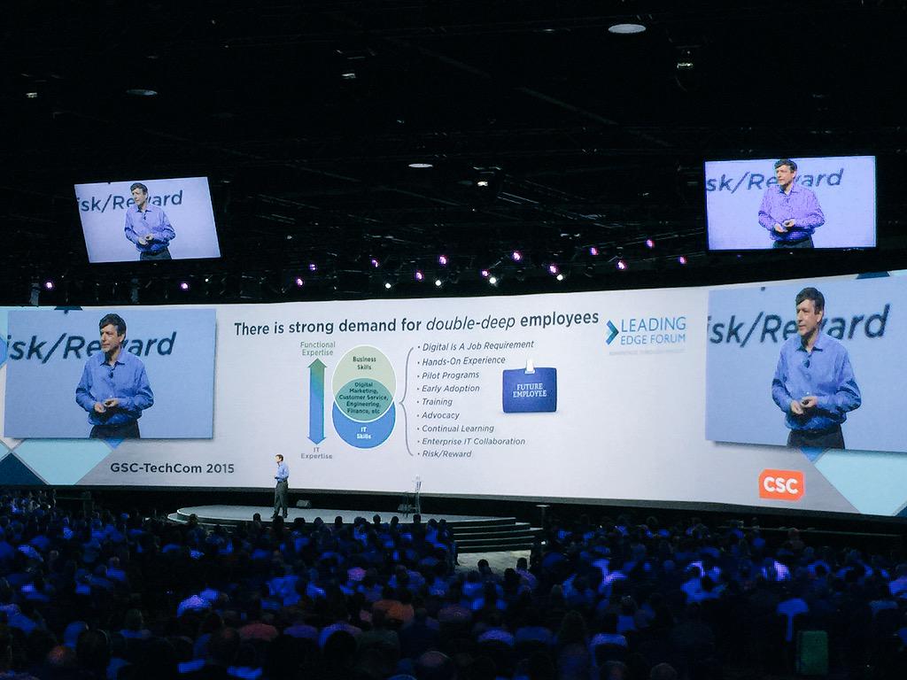 MattDCS's tweet image. Awesome talks. Organizations need double deep employees.  #CSCTransform
