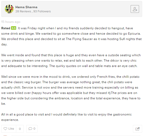 TFS_Cafe's tweet photo. The She Love Us Cafe.
We'll love to serve you again #HemaSharma
#MondayReview #Review @Zomato #Foodlover http://t.co/XLvpZhFVgS
