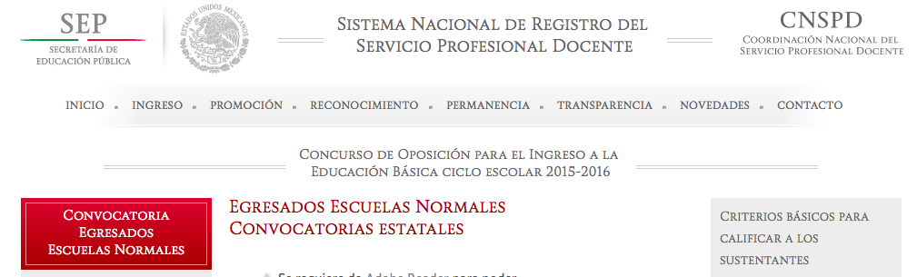 SectorMisantla's tweet photo. #ConcursoDeOposición 2015 - 2016
Convocatorias estatales para Egresados Escuelas Normales:
http://t.co/huudAHH1P5 http://t.co/qGKUWoF13o