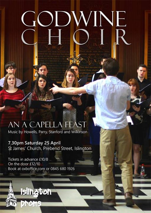 Looking forward to welcoming the Godwine Choir to St James, N1 this weekend, in the first concert of our 2015 season.