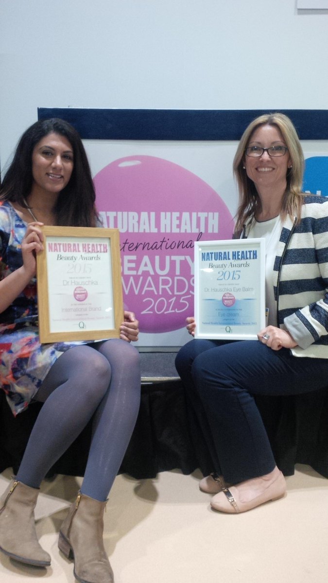 LoveHauschka's tweet photo. So proud to win the International Brand award at #Natural Beauty Awards 2015 @natural_mag http://t.co/fRRaBRmLze