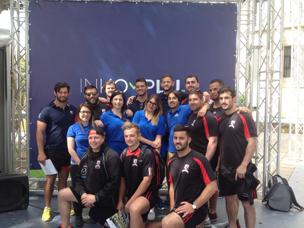 MaltaRFU's tweet photo. Good day at uni of malta promoting the game and helping @KSUMalta #teamsteph #teamgilli #uni http://t.co/0xFGAfs8BY